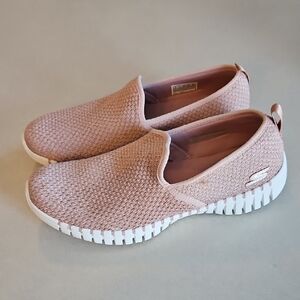 Rose Gold Skechers Slip Ons